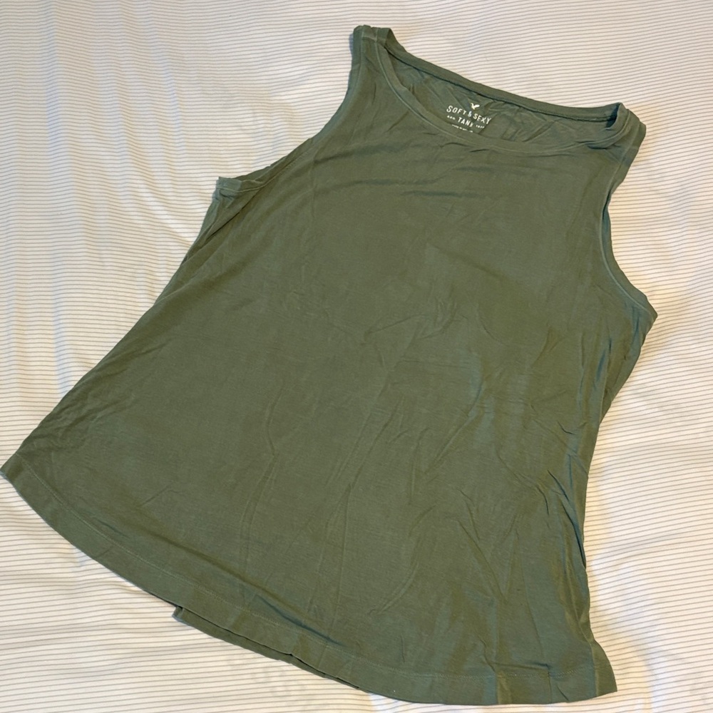 American Eagle Outfitters Sage Green Tank Top